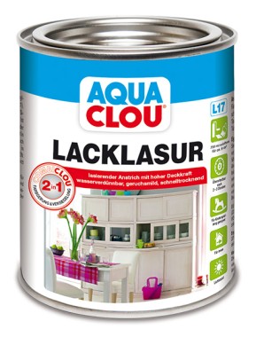 Clou Aqua Combi-Clou Lack-Lasur, weiß, 750 ml, 945437